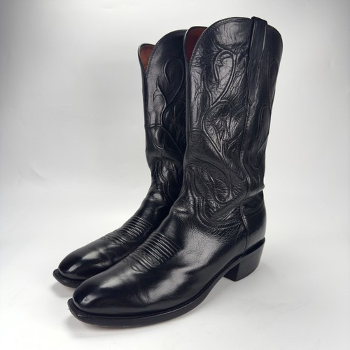 Bottes Cowgirl Lucchese 1883 Antilope Noir 7.5 - Fabriquées USA