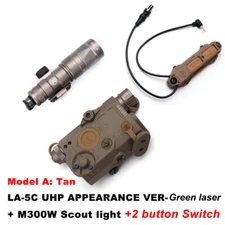 Tactical Hunting PEQ 15 UHP IR Green Dot Laser Aim M300W Strobe Flashight Kit