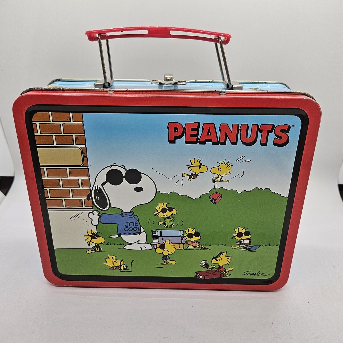 US SNOOPY メッシュボックス　レア Vintage Peanuts Snoopy Joe Cool and Woodstock Metal Lunch Box 1998
