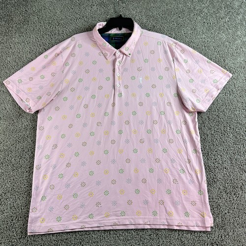 William Murray Golf Shirt Mens Extra Large Pink Tequila Shot Sunburst Polo - Picture 2 of 13