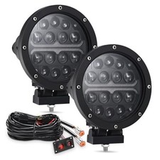 Round LED Offroad Lights 7 Inch 70W Spot Beam LED Driving Light with High Low