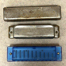 3 Harmonica Lot - 2 Vintage - Honer Butterfly - Wear Oxidation