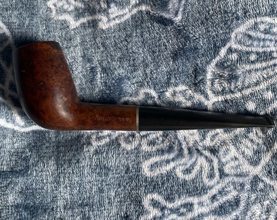Aristocrat Genuine Imported Briar Tobacco Smoking Pipe Bent Stem-(cracked)