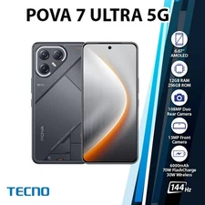 TECNO Pova 7 Ultra 5G Android Cell Phone (BLACK/12GB+256GBDual SIM/Unlocked)