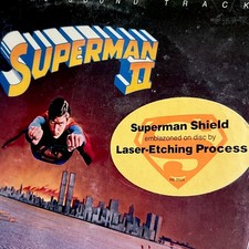 New Superman Ii Original Soundtrack Vinyl Lp 1981 Ken Thorne Laser-etched Shield