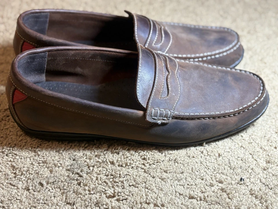 FootJoy FJ Loafers Men's 14M Club Casuals Dark Brown Leather 79011 Golf - Image 2 of 4