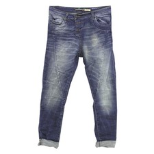  PLEASE Damen Jeans Hose P 78A Boyfriend Button-Fly midblue blau 33391