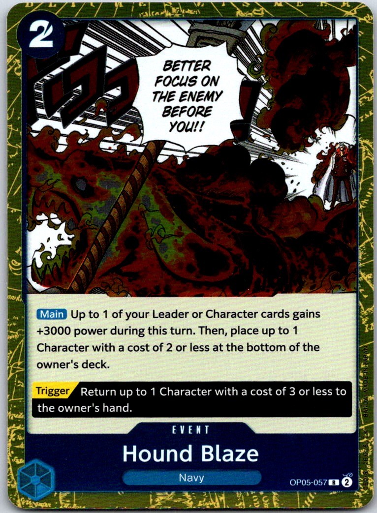 Hound Blaze (Jolly Roger Foil) OP05-057 Premium Booster -The Best- R Foil