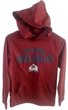 Colorado Avalanche NHL Hoodie Youth Boys L 12/14 Pullover Burgundy Team Logo