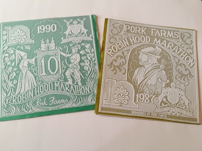 Vintage Lace Souvenir Award - Pork Farms Robin Hood Marathon 1987 & 1990 (B1445)