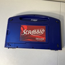 2010 Hasbro SCRABBLE Deluxe Edition Rotating Travel Carry Case Game No Racks