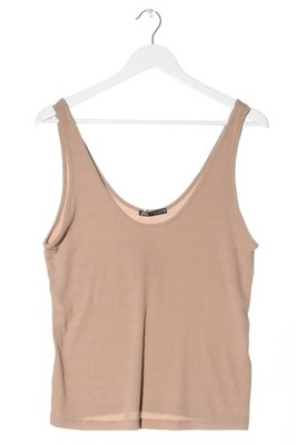 ZARA Basic Top Damen Top Gr. DE 40 nude Casual-Look