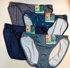NWT 4 Vanity Fair Illumination String Bikini Panties 18108 Star/Moon/Blue 7/L