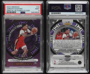 2023 Obsidian Electric Etch Purple Flood /49 Jordan Hawkins PSA 9 MINT Rookie RC