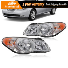 Pair Headlights Left Right For Hyundai Elantra 2007-2010 Chrome