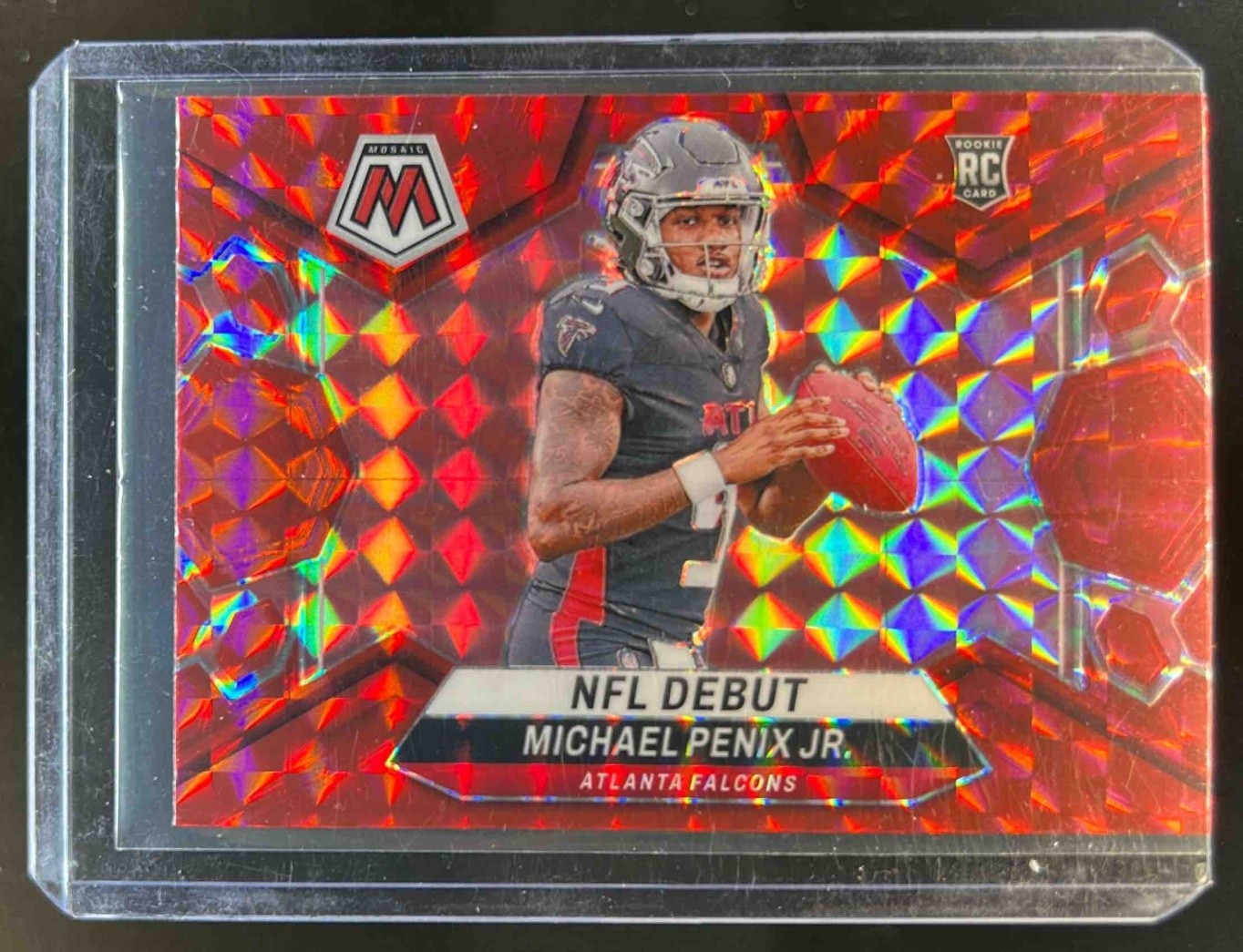 2024 Mosaic Michael Penix Jr. RC Red Prizm Rookie NFL Debut #274 Falcons