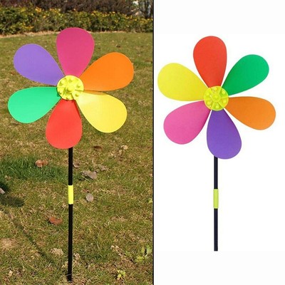 Bunte Windmühle Outdoor Garten Dekoration Pinwheel Spielzeug leuchtende Farben