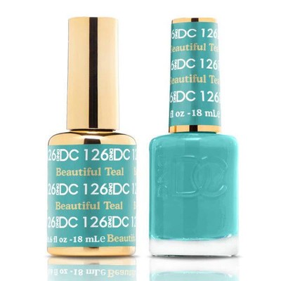 DND DC DUO Matching Gel & Lacquer 0.5 floz/15mL #126 - Beautiful Teal