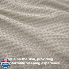 Bedsure Luxury Waffle Duvet Cover Queen Size - Textured Duvet Cover Set, Soft...