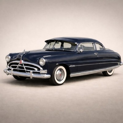 1951 Hudson Hornet Coupe Midnight Blue Oldtimer Poster