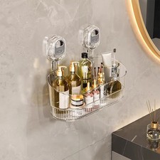Bathroom Shampoo Storage Shelves Powerful Suction Cup Storage Rack for Bathroom