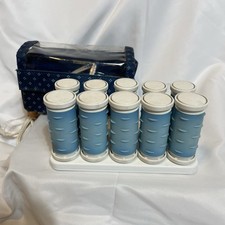 VINTAGE Remington Travel Hair Curlers Compact 10 Ceramic Ionic Hot Rollers