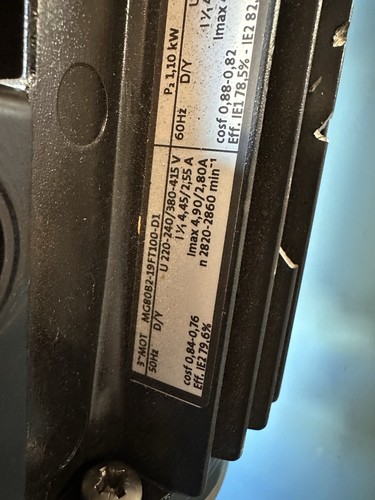 Grundfos 80B2-19FT100-D1 Pump Motor w/ SPK4-19/12 Centrifugal Pump - Picture 11 of 20