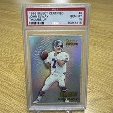 1996 Select Certified THUMBS UP #5 John Elway PSA 10 GEM MINT POP 2 HOF Foil