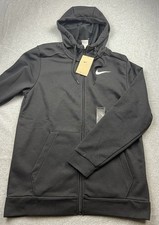Nike Men  s Dri-Fit Full Zip Long-Sleeve Hoodie Size Small CZ6376-010 Black NWT
