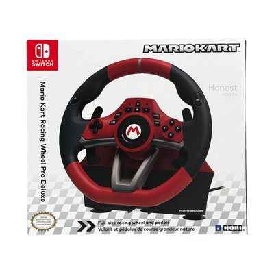 Nintendo Switch Mario Kart HORI Racing Wheel Pro Deluxe w/ Pedals NSW-228U
