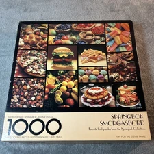 Vintage Springbok 1000 Piece Jigsaw Puzzle "Springbok Smorgasbord" Uncounted