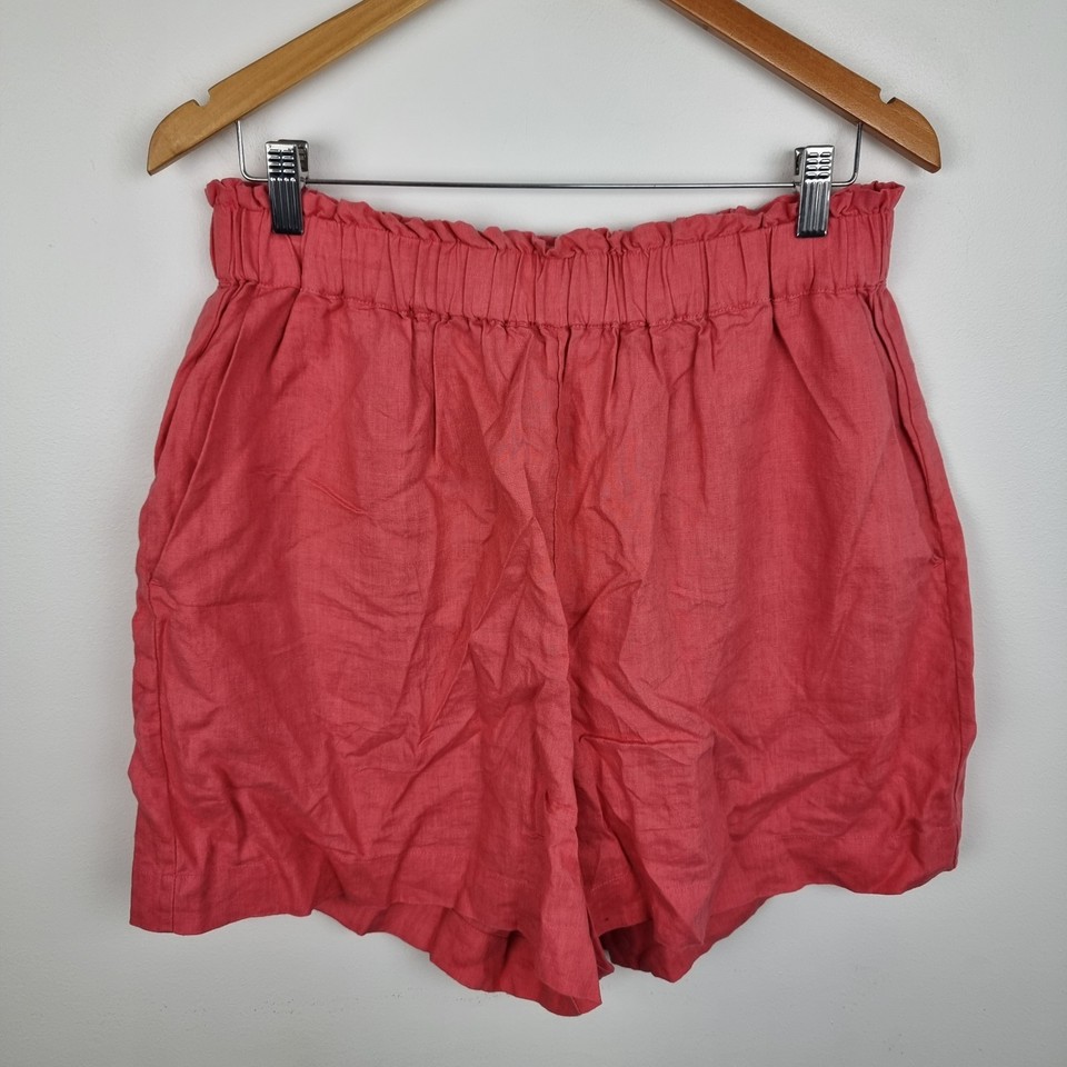 Gorman Linen Shorts Pink Size 14