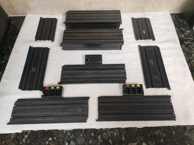 Aurora AFX Ho Slot Car Straight Track Assortment (1970's) 19 Pieces