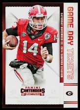 HUTSON MASON 2015 PANINI CONTENDERS DRAFT PICKS GAME DAY TICKETS GEORGIA