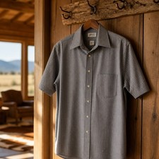 Vintage NWT Arrow Kent Striped Men Short Sleeve Shirt Deadstock 15.5 5069