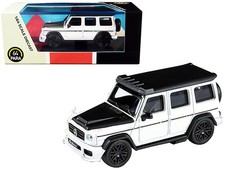 Mercedes AMG G63 Liberty Walk Wagon White 1/64 by Paragon with Black Hood Top