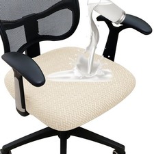 Waterproof Office Chair Seat Cover 20x20 1 Piece Strechable Jacquard Mesh Off...