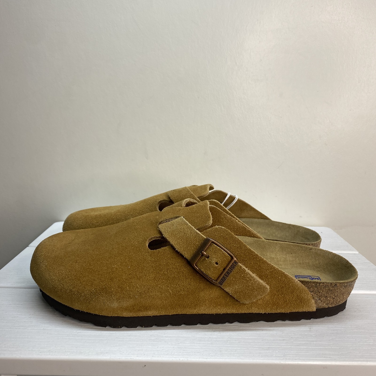 Birkenstock Boston BS Unisex Size M9 W11 Mink Suede Leather Soft Footbed Clogs
