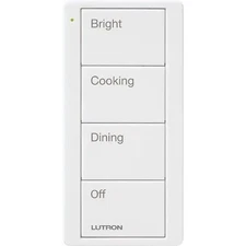 Lutron PJ2-4B-GWH-P02 Pico 4-Button Scene Remote, Bright/Cooking/Dining, White
