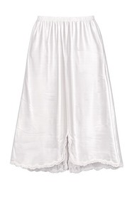 Vintage Christian Dior Liquid Satin Lace Half Slip Culotte Pettipants White S