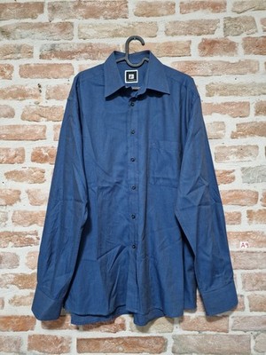 ROCCOBAROCCO HERREN HEMD SHIRT GR XL VINTAGE UND ELEGANT, BLAU