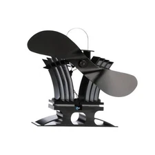 BelAir Heat Powered Stove Fan - Powerful Design, Low Start Temperature Black