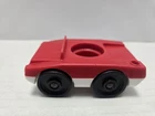 Vintage Fisher Price Little People Red Gas Station Car HTF