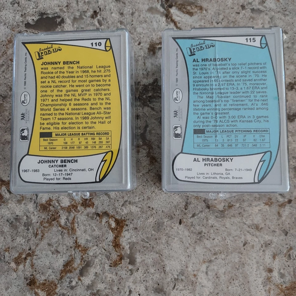 Juego completo Pacific Baseball Legends 1988 serie 1 y 2 amarillo * espalda azul * EX+- Foto 2 de 2