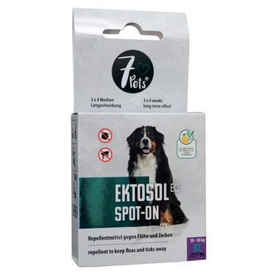 7Pets Ektosol EC Spot-On für Hunde XL - 3x 4,5 ml Milben Zecken Flöhe Ungeziefer