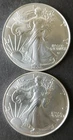 Two 2026 $1 American Silver Eagle Dollars