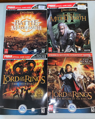 LORD OF THE RINGS 4 PRIMA AND EA STRATEGY GUIDES FOR PC