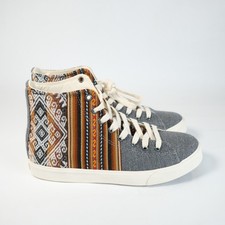 Inkkas High Top Sneakers Southwestern Woven Textile Shoes Men's 6 / Women's 8