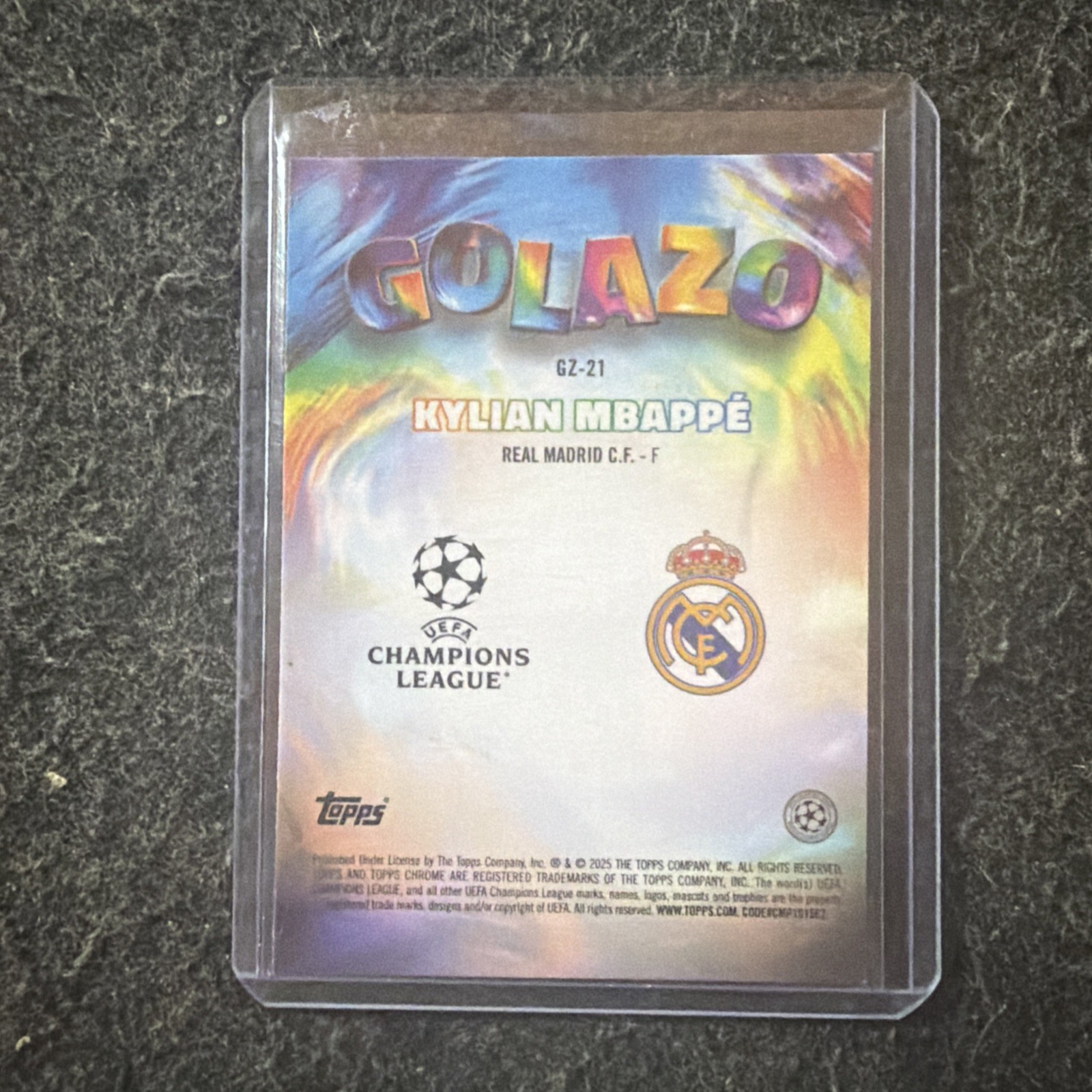 2024-25 Topps Chrome Uefa Club Competitions - Golazo Kylian Mbappe #GZ-21 view 2