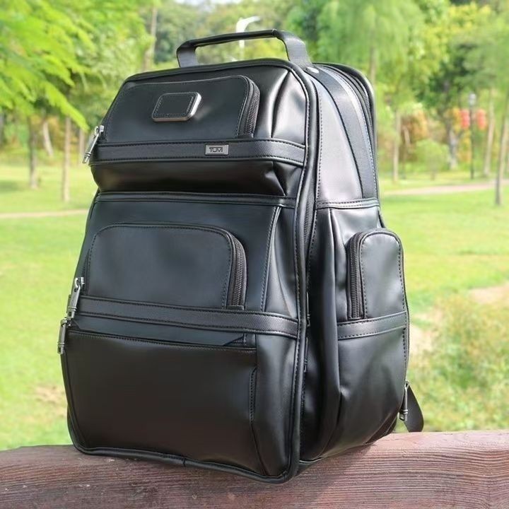 TUMI ALPHA 3 Brief Pack Backpack All Leather Black Business